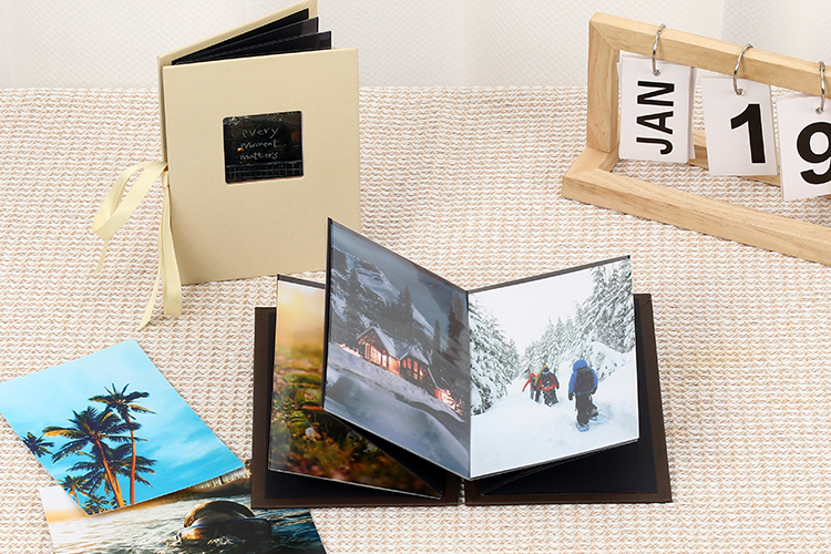 Album photo avec papier de verre