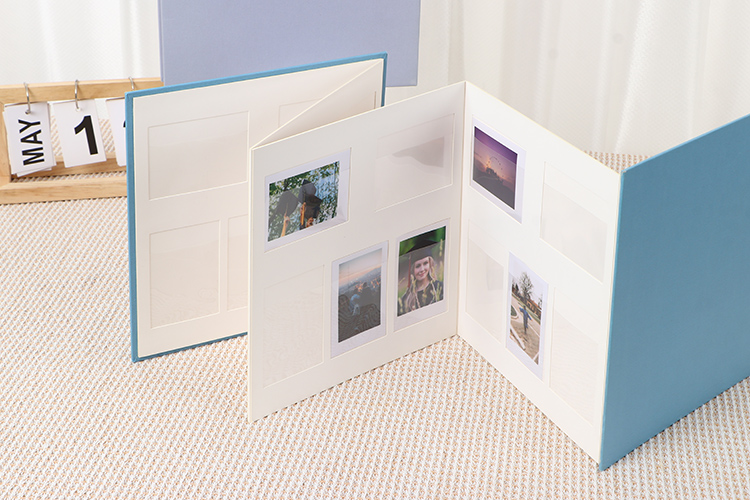 álbum de fotos de casamento com papel de seda
