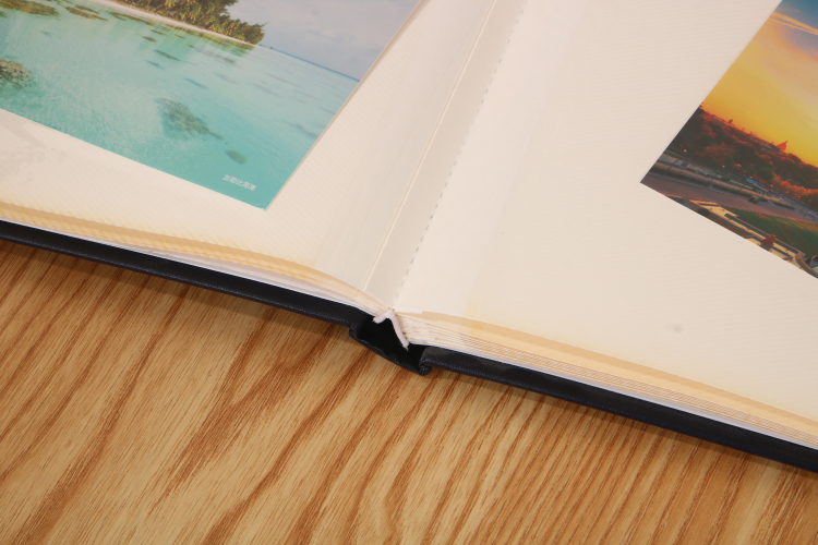 álbum de fotos con papel pegajoso