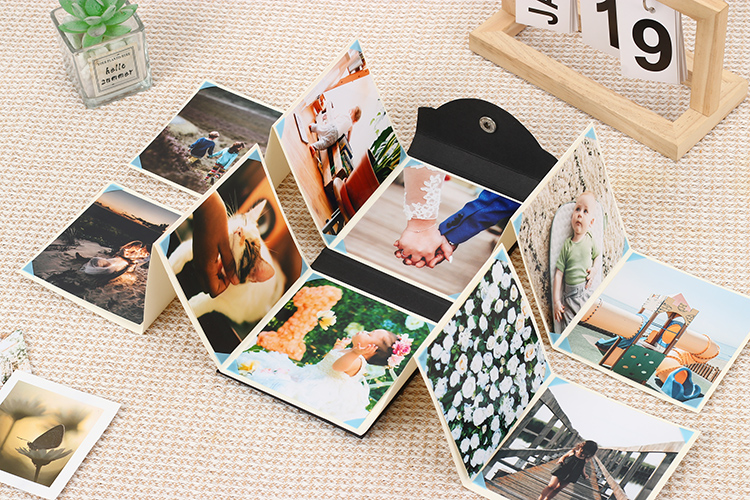 Álbum de fotos Páginas de papel preto